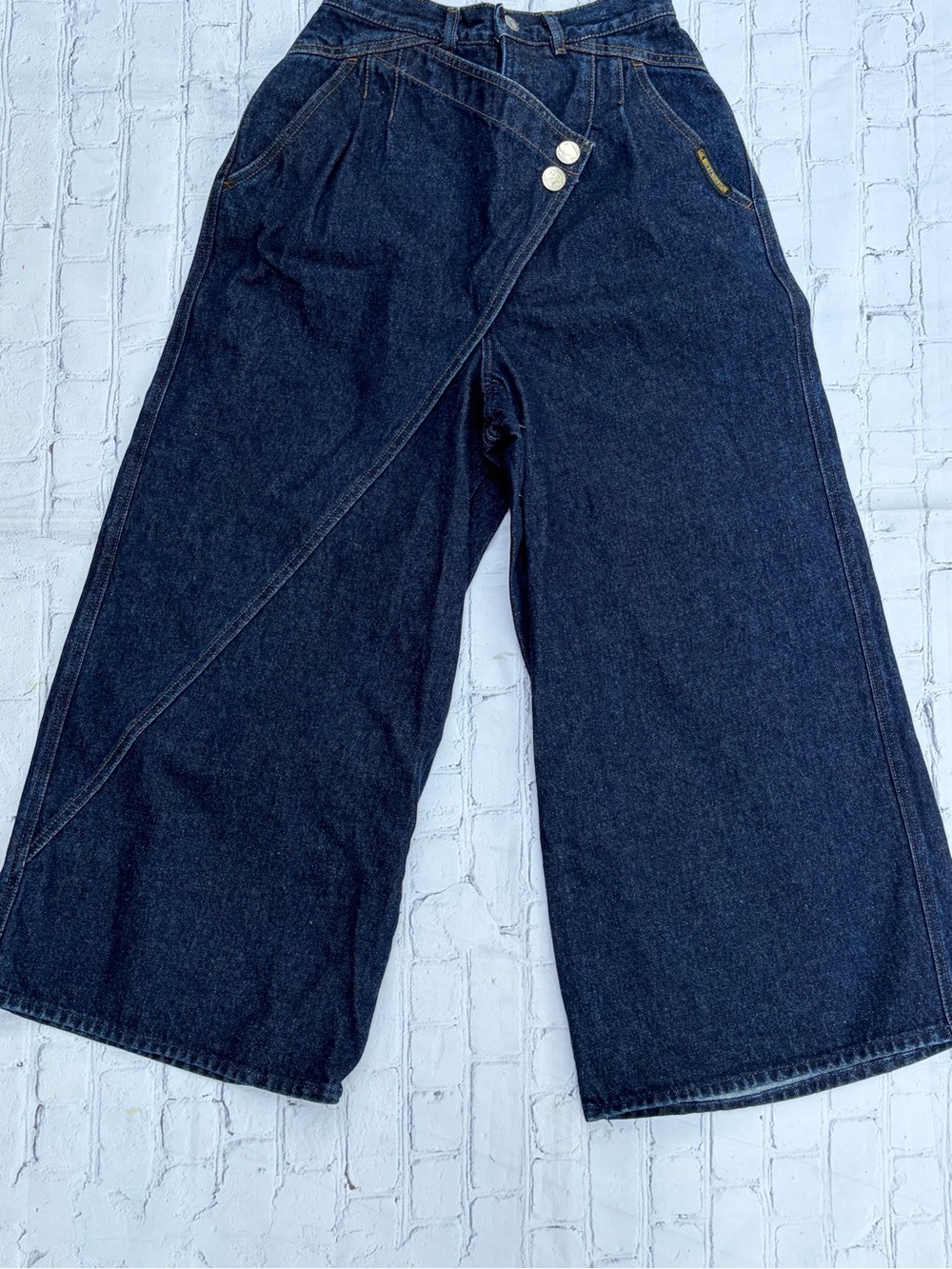 Rocky Mountain WIDE LEG Jeans Women’s 9X25 Bareback Denim Flap Over VTG RARE!